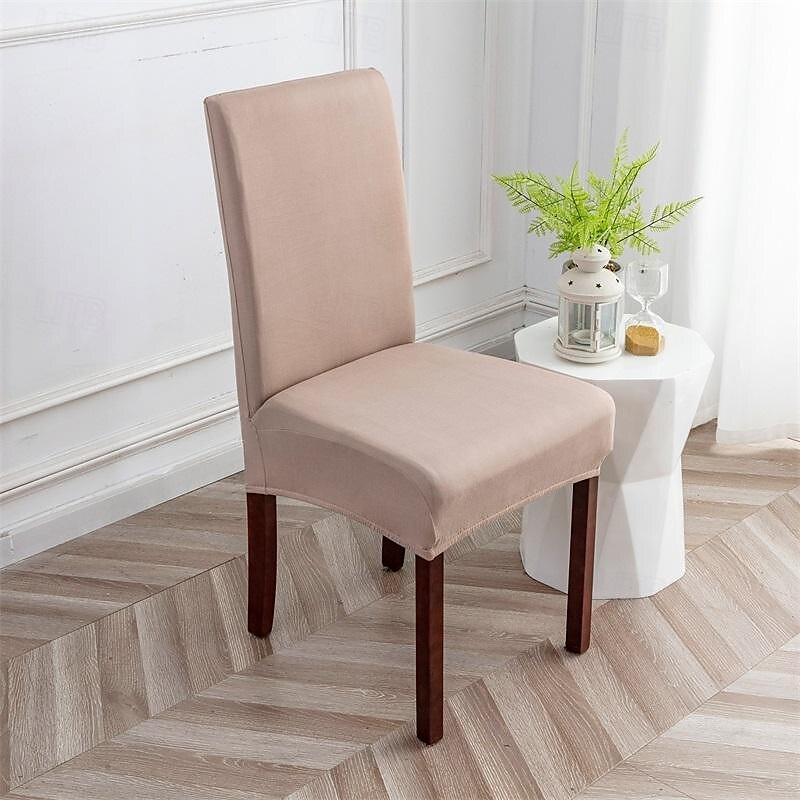 2 uds. Funda para silla de color sólido de seda de leche, funda para media silla para el hogar, funda para taburete de color sólido 2025 - GBP £10 –P10