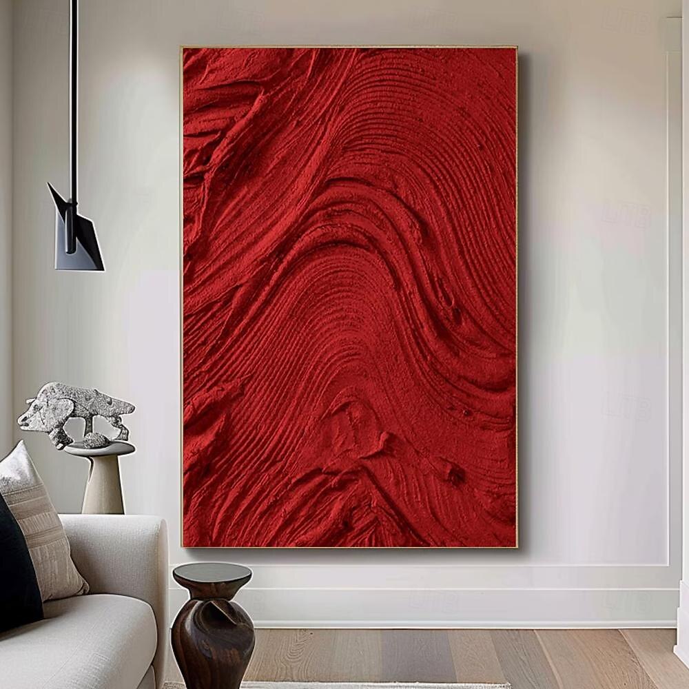 Ölgemälde handgefertigt handgemalt Wand dicke Kunst abstrakt mit Messer Leinwand Malerei Wohndekoration Dekor gespannt Rahmen fertig zum Aufhängen 2025 - $139.99 –P5