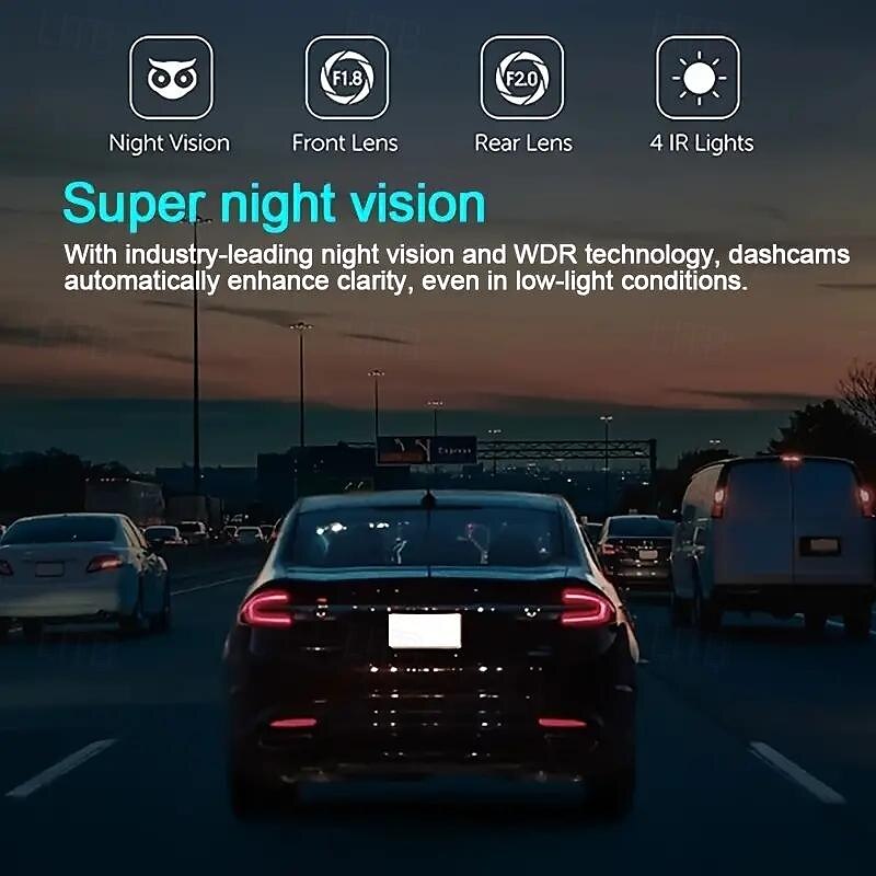Three-lens Tachograph High-definition Night Vision Astern Image of The Front and Rear Of The Car 2025 - $52.99 –P9