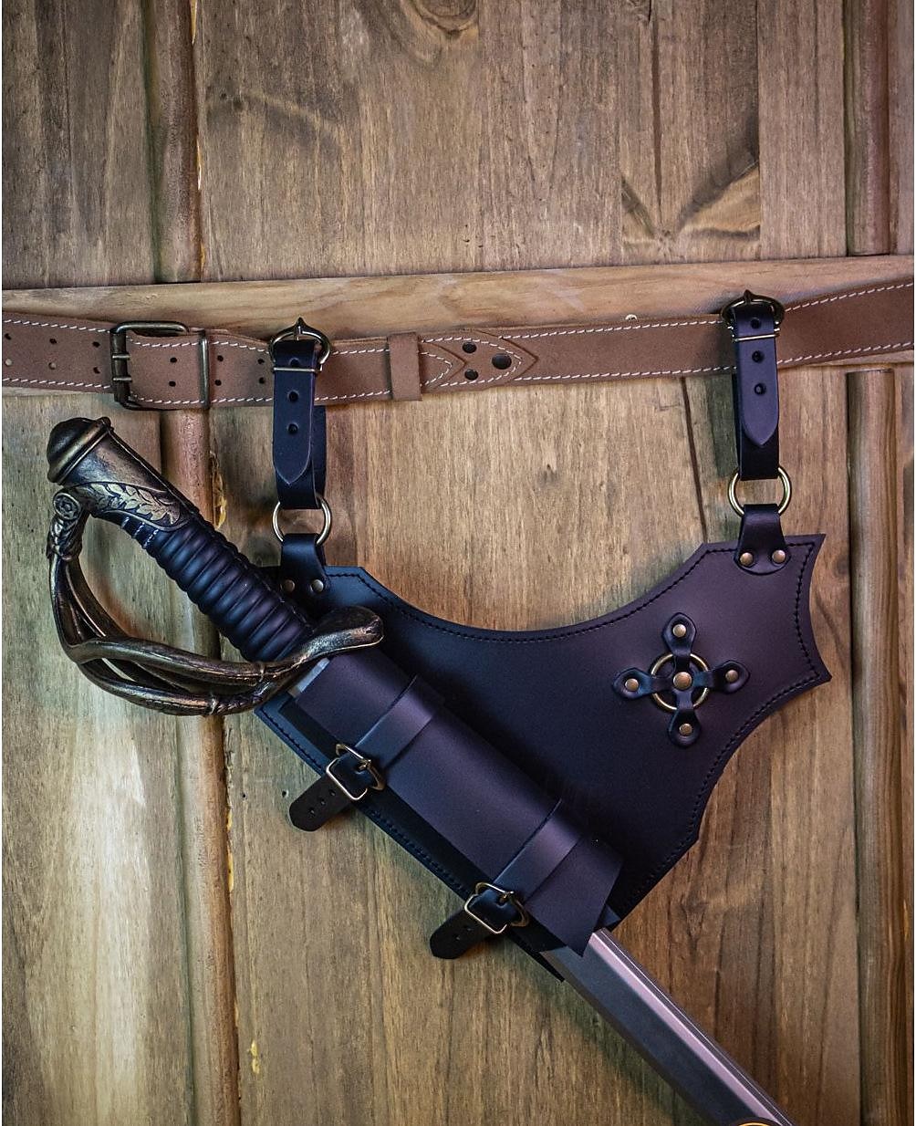 Medieval Renascentist Steampunk Costum Cosplay Teacă Suport pentru sabie Războinic Viching Cavaler celtic Bărbați Pentru femei Celtic Pirat Fantezie Halloween Mascaradă Performanță Scenă LARP Adulți 2025 - $20.99 –P5