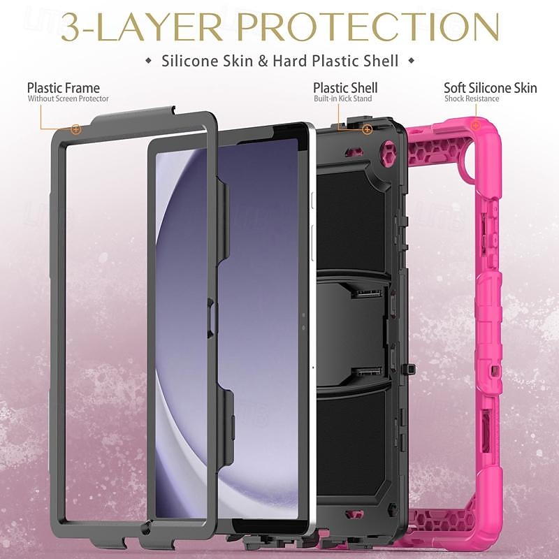 Tablet Case Cover For Samsung Galaxy Tab A9 8.7" A8 10.5'' A7 Lite 8.7'' A7 10.4'' A 8.0" A9 Plus 11" Portable Armor Defender Rugged Protective with Adjustable Kickstand Armor PC Silicone 2025 - $25.99 –P6