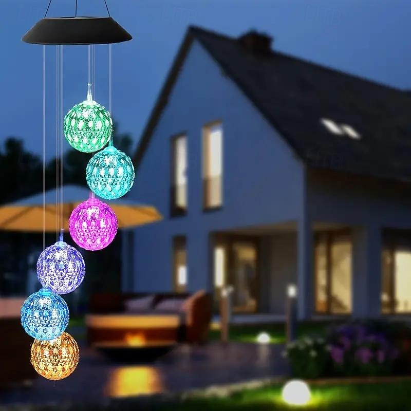 aurinkotuulikello valo ulkona vedenpitävä väri muuttuva puutarhavalot loma sisustus muistomerkki tuulikellot tuulikello lahjat riippuva sisustus kotipuutarhaan patio piha kuisti 1kpl 2026 - $27.03 –P8