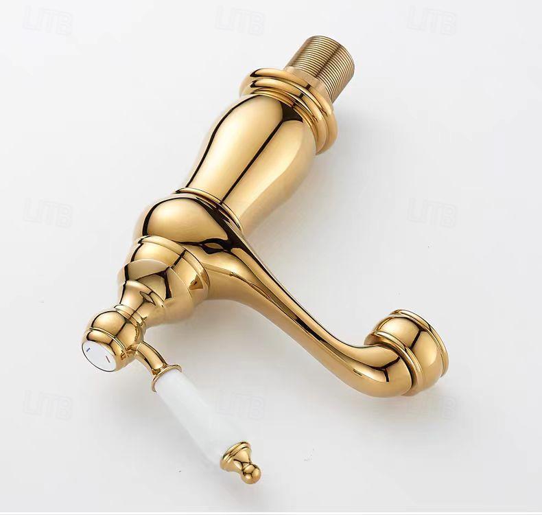2026年 バスルームのシンクの蛇口 - 滝状吐水タイプ 電気メッキ センターセット シングルハンドルつの穴Bath Taps  コレクション – $178.99 –P6