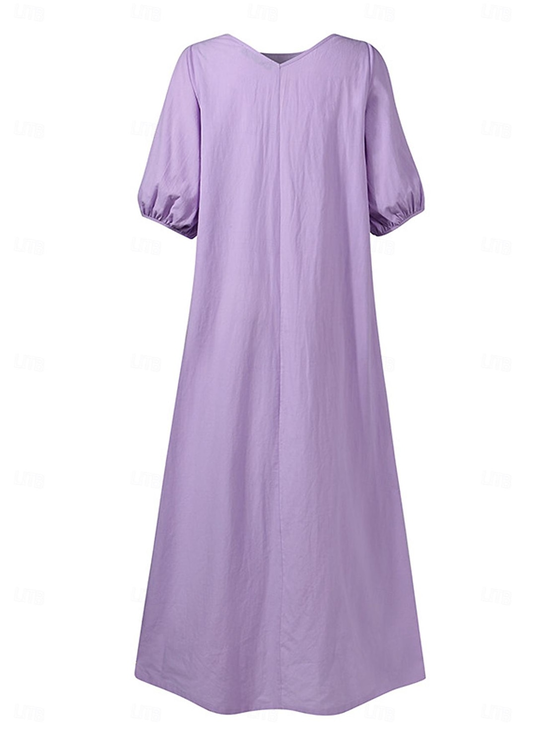 Női Fekete Világos bíbor khakizöld Nyár Tavasz Ősz Maxiruha Pamut vászon ruhák Fekete ruha Vintage ruha Elegáns Csehország Divat Puffos Vakáció Iroda Hétköznapi Laza öltözet Terített nyak 2025 - $36.99 –P2