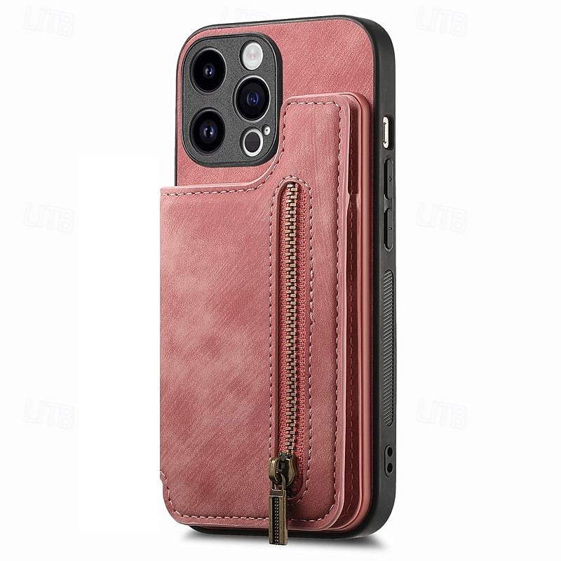 τηλέφωνο tok Για iPhone 16 15 14 Pro Max Plus iPhone 13 12 11 Pro Max Mini Πίσω Κάλυμμα με βάση στήριξης Υποδοχή κάρτας Ανθεκτική σε πτώσεις Ρετρό TPU PU δέρμα 2025 - $15.99 –P2