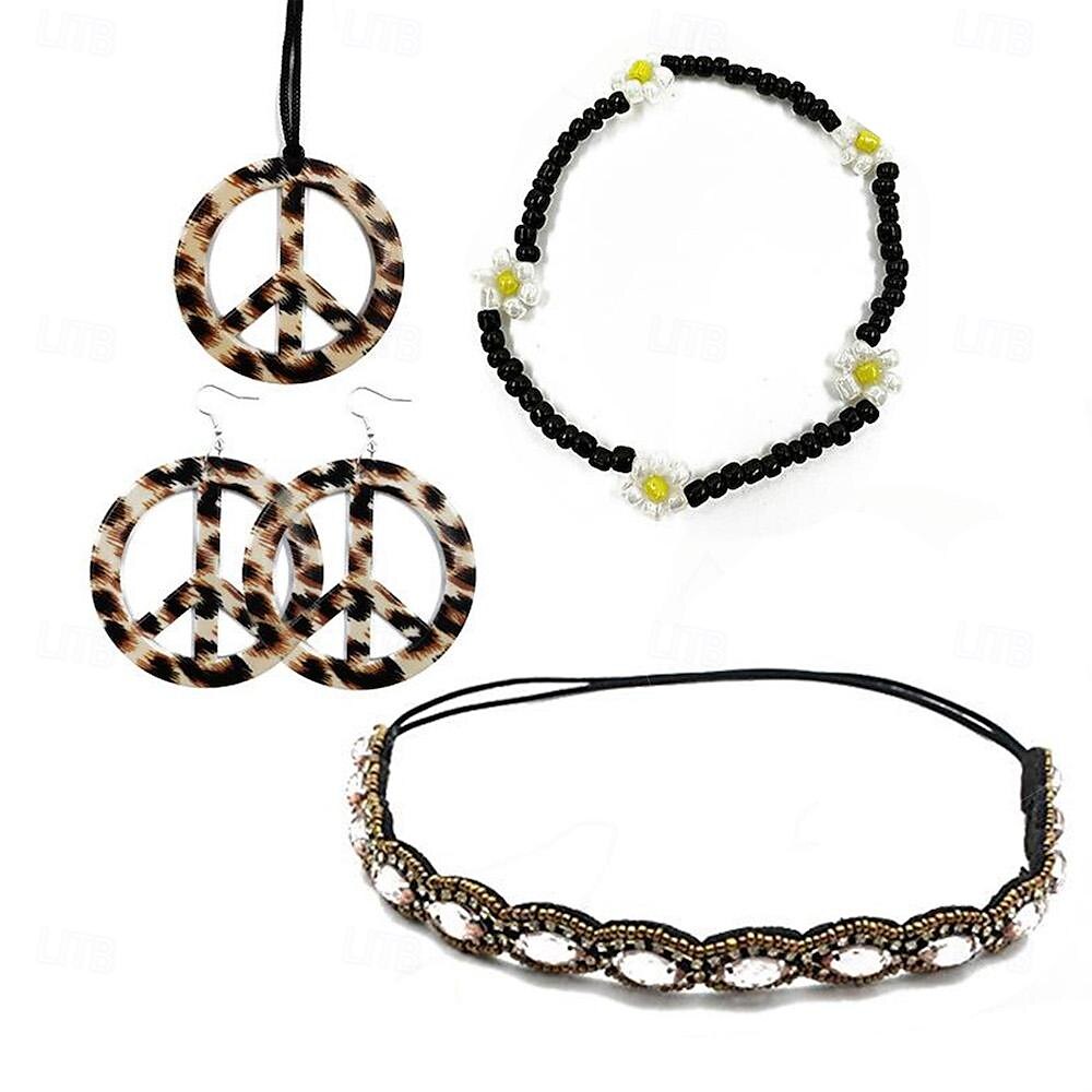 Rétro Vintage Années 1970 Disco Costume de cosplay Collier Bandeau Femmes Fille Jour des Rois Halloween Carnaval Mascarade Fête / Soirée Fête Défilé de la Fierté Adolescent Adulte Plus d'accessoires de 2025 ? $14.99 –P2