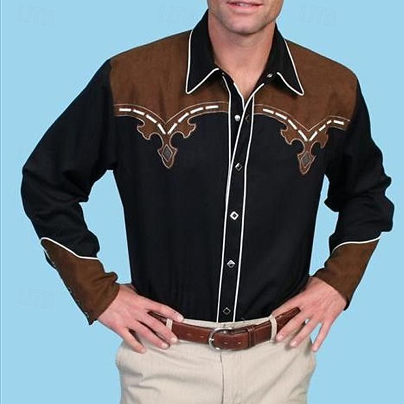 Classico Retrò Vintage 18° Secolo Blusa / Camicia Cowboy del West Costume Per uomo Mascherata Abbigliamento Quotidiano Addio al Nubilato Adulti Camicia del 2026 a $26.99 –P1
