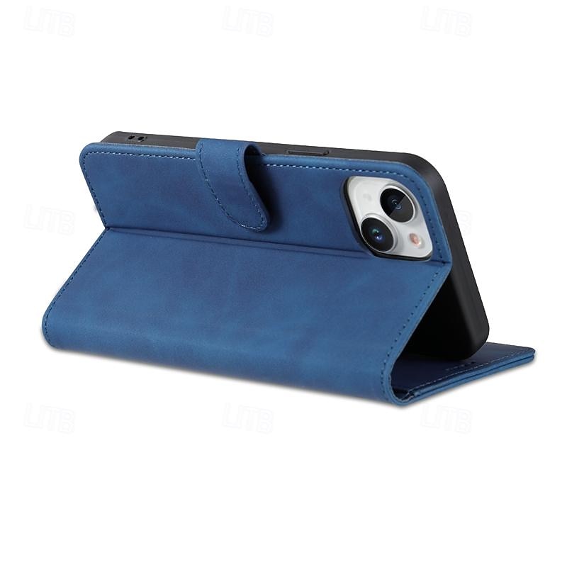 Phone Case For iPhone 16 15 14 Pro Max Plus 13 12 11 Pro Max Mini Wallet Case Full Body Protective Kickstand Card Slot Retro TPU PU Leather 2025 - $10.99 –P7
