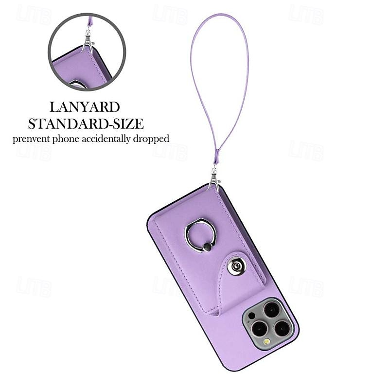 Phone Case For iPhone 16 iPhone 15 Pro Max Plus iPhone 14 13 12 11 Pro Max Plus Mini SE Back Cover with Stand Holder with Wrist Strap Card Slot Retro TPU PU Leather 2025 - $18.99 –P8