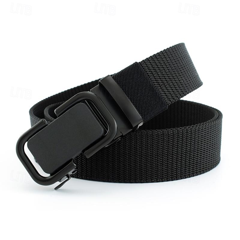 Herren Gürtel Nylongürtel Outdoor-Gürtel mit Metallschnalle Automatische Schnalle Nylon Verstellbar Schwerlast Einfach Schwarz Marineblau Outdoor Täglich Taillengürtel 2026 - $7.99 –P9