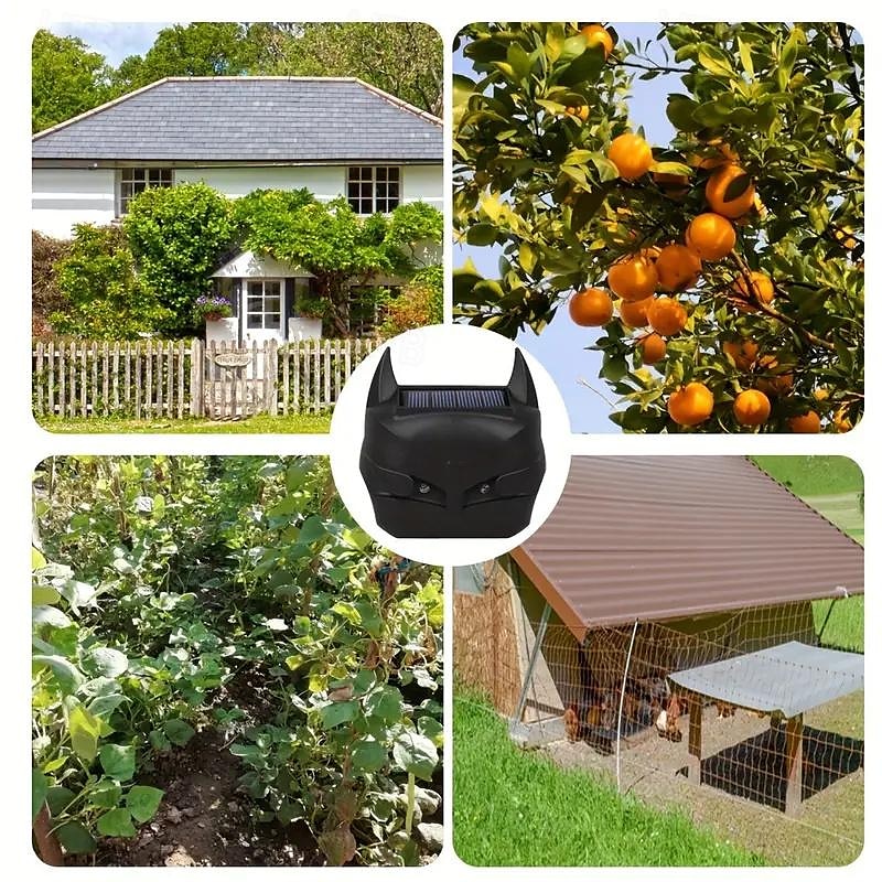 Solar Powered Animal Repeller Solar Ultrasonic Animal RepellentDeterrent Cat/Bird Repeller Frighten Animals Sonar Repellent 2025 - $17.99 –P6