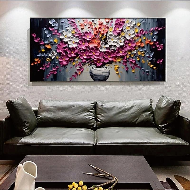 3D Flower oil painting Hand Painted Canvas Flower Art painting hand ...