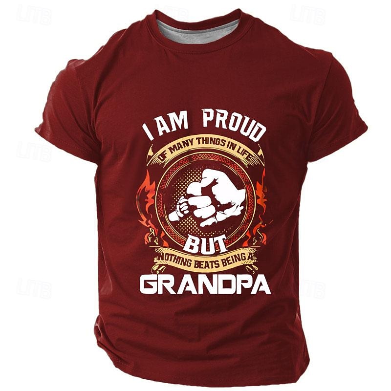 Per uomo Lettera Mano Gesto Maglietta maglietta Stampa 3D Girocollo Camicia Quotidiano Athleisure Festival Streetwear Regali per la festa del papà Festival Nero Rosso Blu Estate Primavera del 2025 a $17.99 –P1