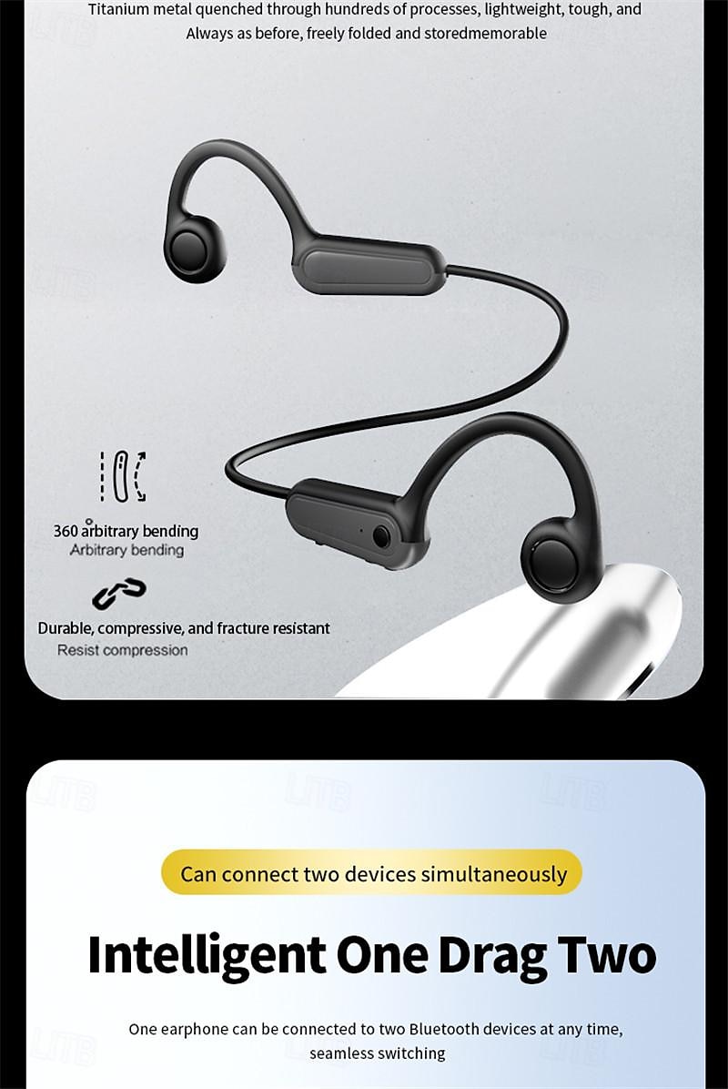 2025年 b8 骨伝導 Bluetooth ヘッドセット インイヤー型 ワイヤレス スポーツ フィットネス 両耳 吊り耳タイプ 防水 防汗 コレクション – $25.99 –P2