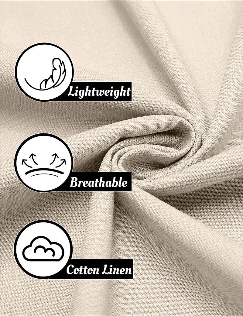 Homme Chemise Lin Chemisette Chemise d'été Tenues de plage Chemise décontractée Chemise boutonnée Plein Vacances Curise Blanche Bleu Vert Kaki Manche Courte Revers Printemps été Vêtement Tenue Poche de 2025 ? $21.99 –P2