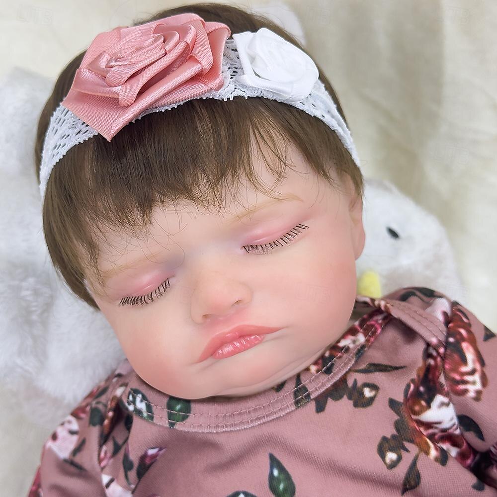 18 pouce Poupée Reborn Jouet pour Bébé & Nourrisson Poupée Reborn Toddler Poupée Poupée bébé Reborn Bébé Nouveau née réaliste Cadeau Membres en silicone 3/4 et corps rempli de coton cadeaux noël de 2025 ? $139.99 –P2