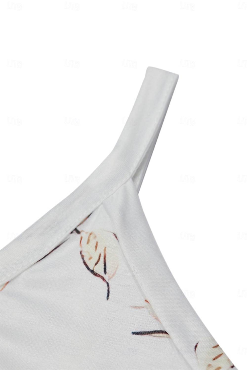 Débardeur sans manches basique à imprimé floral pour femmes tunique col en V haut décontracté vacances noir blanc jaune bleu de 2025 ? $19.99 –P10