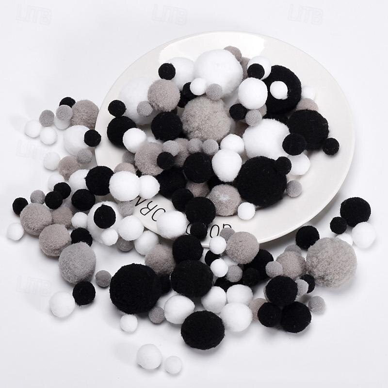 2ks vysoce elastický gradient vánoční barevné plyšové koule diy plyšová koule dětské ručně vyráběné šperky materiál doplňky 2025 - $20.99 –P15
