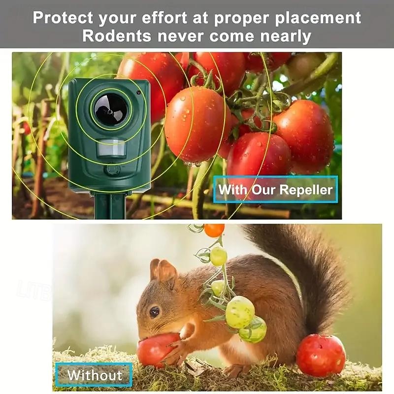 Solar-Powered Ultrasonic Animal Repeller -Waterproof MotionSensor Deterrent for Cats Dogs Birds and Wildlife in Gardens &Outdoors 2026 - $29.99 –P8