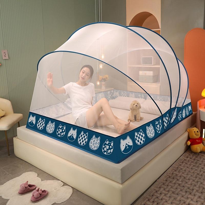 Moskitonetz fürs Bett, in einer Sekunde zu öffnen und zu schließen, faltbare Haushaltsnetze, Erhöhung der Höhe, 119,4 cm, große Fläche, Moskitonetz, Installation kostenlos 2025 - €49.09 –P12