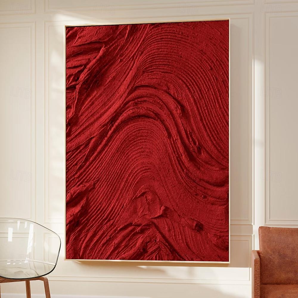 Ölgemälde handgefertigt handgemalt Wand dicke Kunst abstrakt mit Messer Leinwand Malerei Wohndekoration Dekor gespannt Rahmen fertig zum Aufhängen 2025 - $139.99 –P6