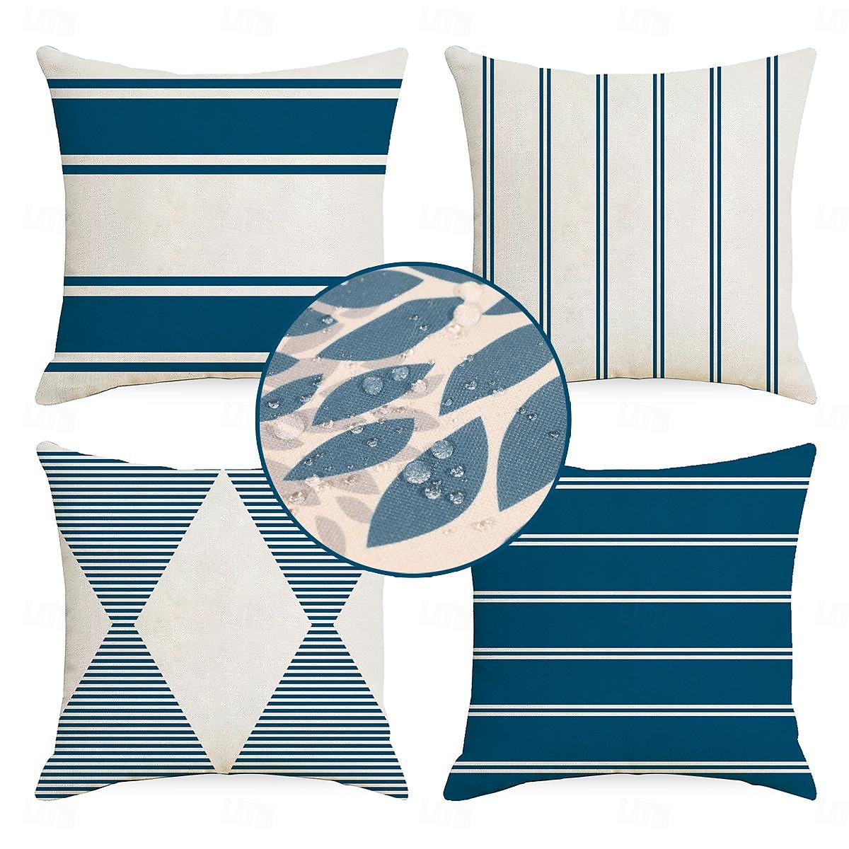 4pcs Set Outdoor Waterproof Pillow Covers Home Room Decoration for Patio Garden Livingroom Bedroom Geometric 2025 - $22.99 –P1