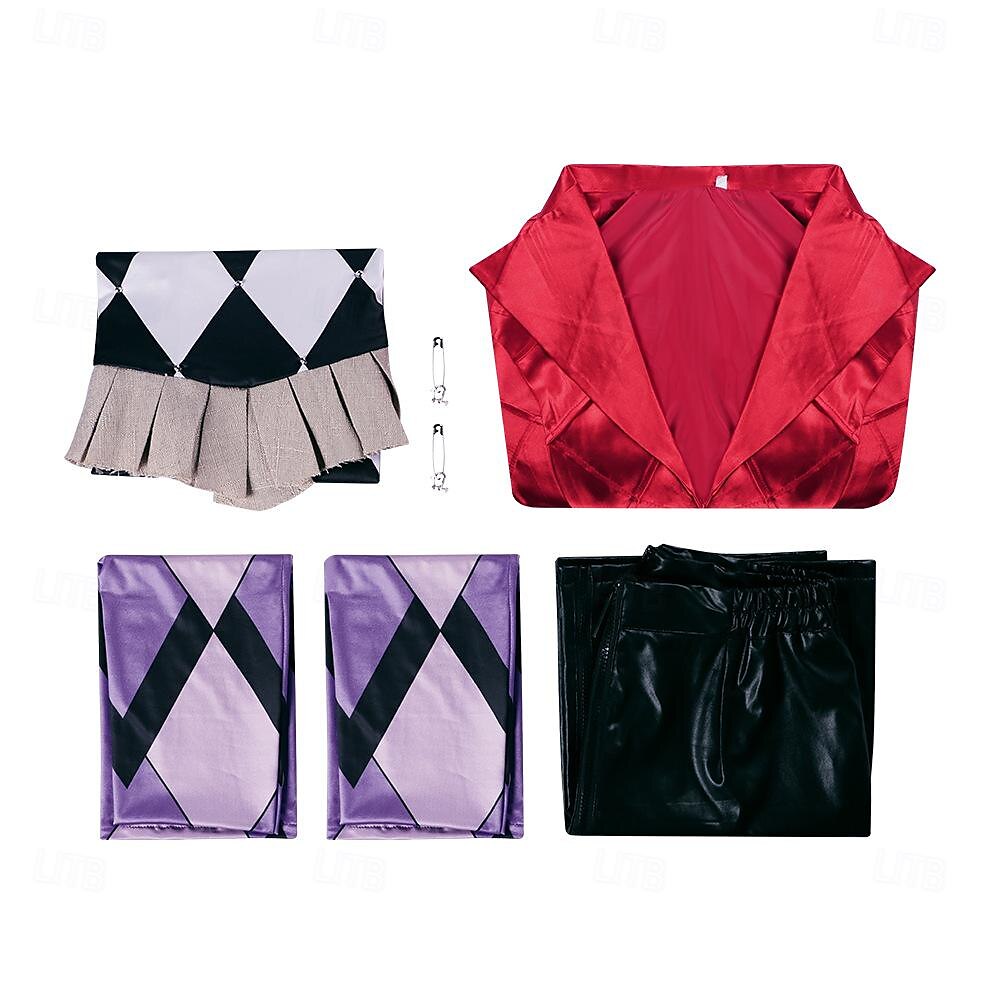 Joker: Folie à Deux Harley Quinn Skjørt Jakke Sokker og Strømpebukser Kostymer Film-Cosplay for Dame Voksen Halloween Karneval Maskerade Fritid / hverdag 2025 - $117.99 –P6