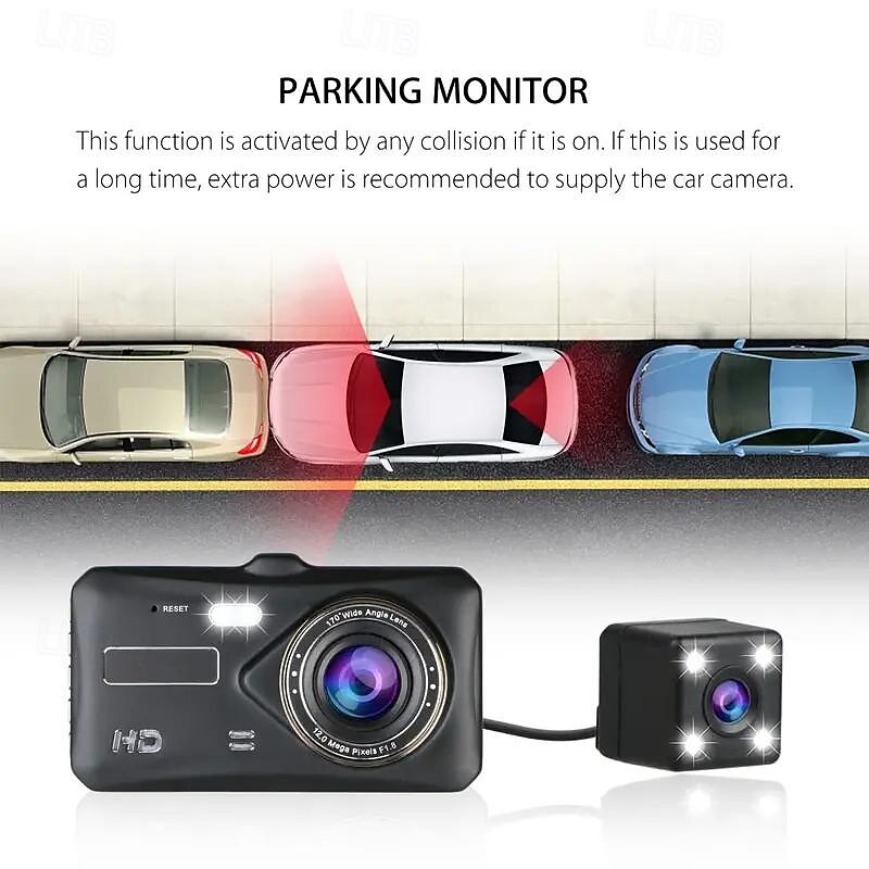 Hd Front and Rear Dual Recording Touch Screen DVR Large Angle 24 Hours 1080P Tachograph 2025 - $66.99 –P6