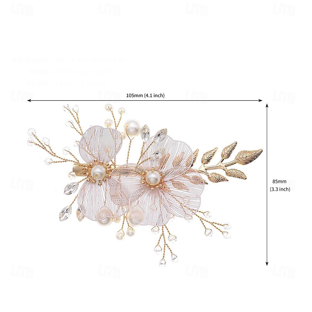 Headdress Headpiece Hair Clip Imitation Pearl Rhinestone Wedding Cocktail Luxury Retro With Pearls Crystals Headpiece Headwear 2025 - $16.49 –P1