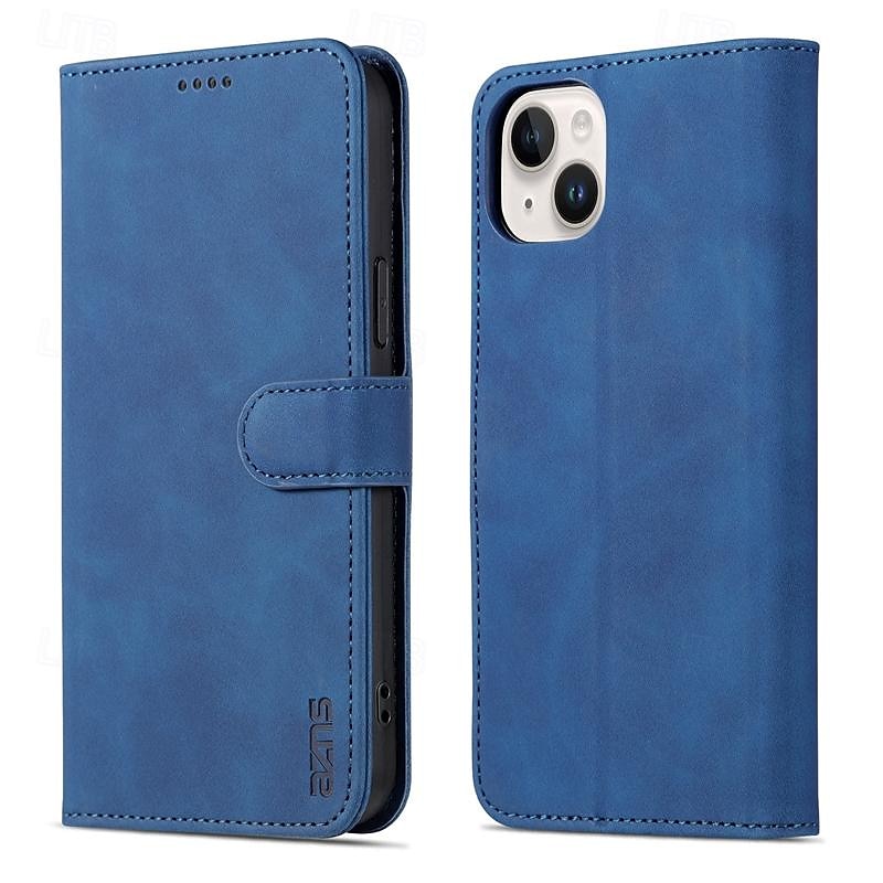 Phone Case For iPhone 16 15 14 Pro Max Plus 13 12 11 Pro Max Mini Wallet Case Full Body Protective Kickstand Card Slot Retro TPU PU Leather 2025 - $10.99 –P4