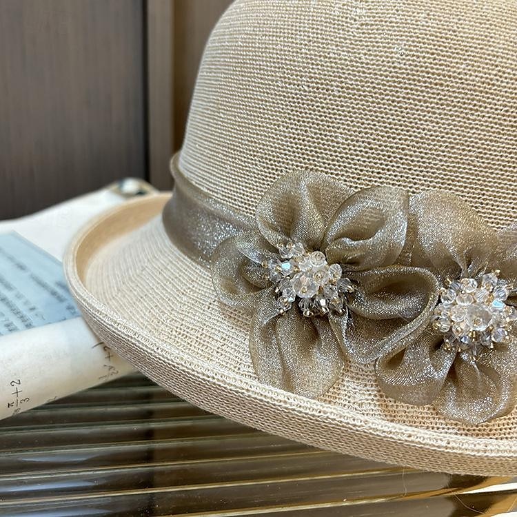 fascinators berretto Copricapo Acrilico / cotone Paglia Cappello a bombetta / cloche Cappelli da pescatore Cappello di paglia Informale Per eventi Elegante Vintage Con Con diamantini Piume Copricapo del 2025 a $42.99 –P4