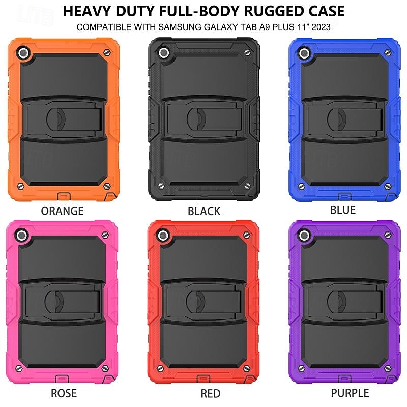 Tablet Case Cover For Samsung Galaxy Tab A9 8.7" A8 10.5'' A7 Lite 8.7'' A7 10.4'' A 8.0" A9 Plus 11" Portable Armor Defender Rugged Protective with Adjustable Kickstand Armor PC Silicone 2025 - $25.99 –P1