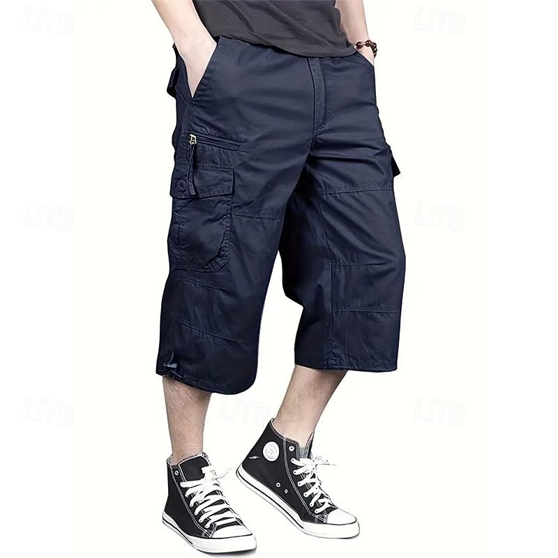 Hombre Pantalones cortos tácticos Pantalón Corto Cargo Pantalón corto Shorts para senderismo Botones Multi bolsillo Plano Listo para vestir Corto Diario Exterior Ropa de calle Moda Clásico Azul 2026 - $21.99 –P1