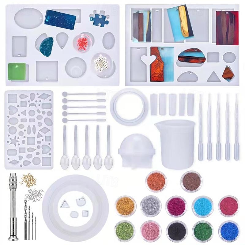 goutte à goutte adhésif pendentif miroir moule en silicone bricolage résine époxy clé pendentif outil lettre silicone moule de 2025 ? $46.99 –P4