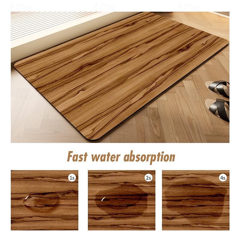 Wood Pattern Doormat Kitchen Mat Floor Mat Non-Slip Area Rug Oil Proof Rug Indoor Outdoor Mat Bedroom Decor Bathroom Mat Entrance Rug 2025 - $15.49 –P1
