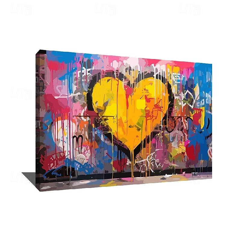 Handmade Textured love Oil Painting Textured Canvas Art Abstract Art Heart Handmade Painting Modern Living Room Wall Decor 2025 - $178.99 –P6
