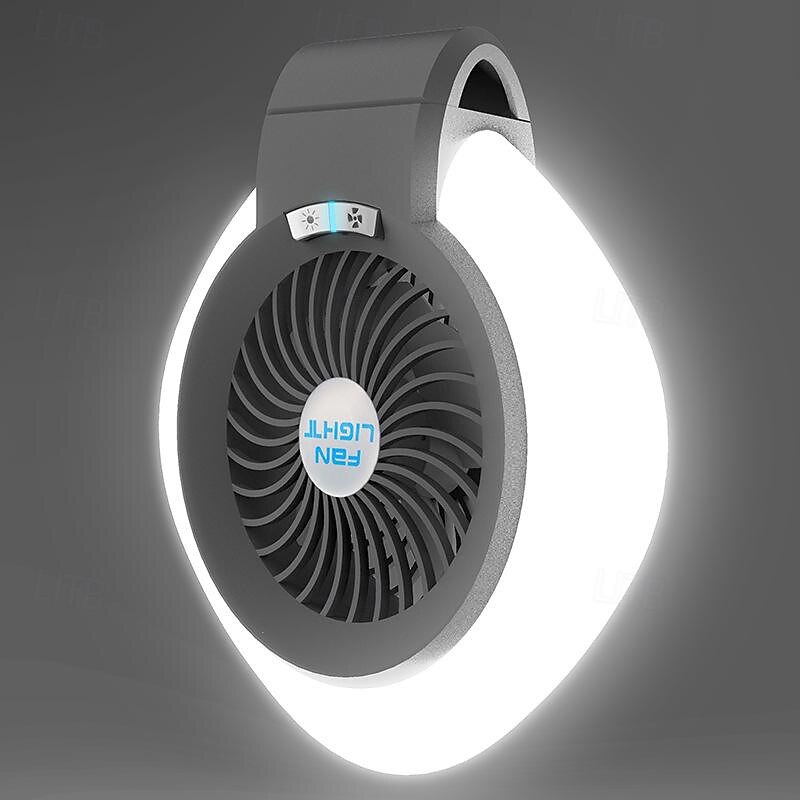 1 ventilador de acampamento portátil 2 em 1 que pode ser pendurado ou erguido, com dois níveis de escurecimento e dois níveis de ajuste de vento, adequado para acampamentos em barracas, viagens, escritório e uso doméstico, tipo C de 2025 por $37.99 –P2