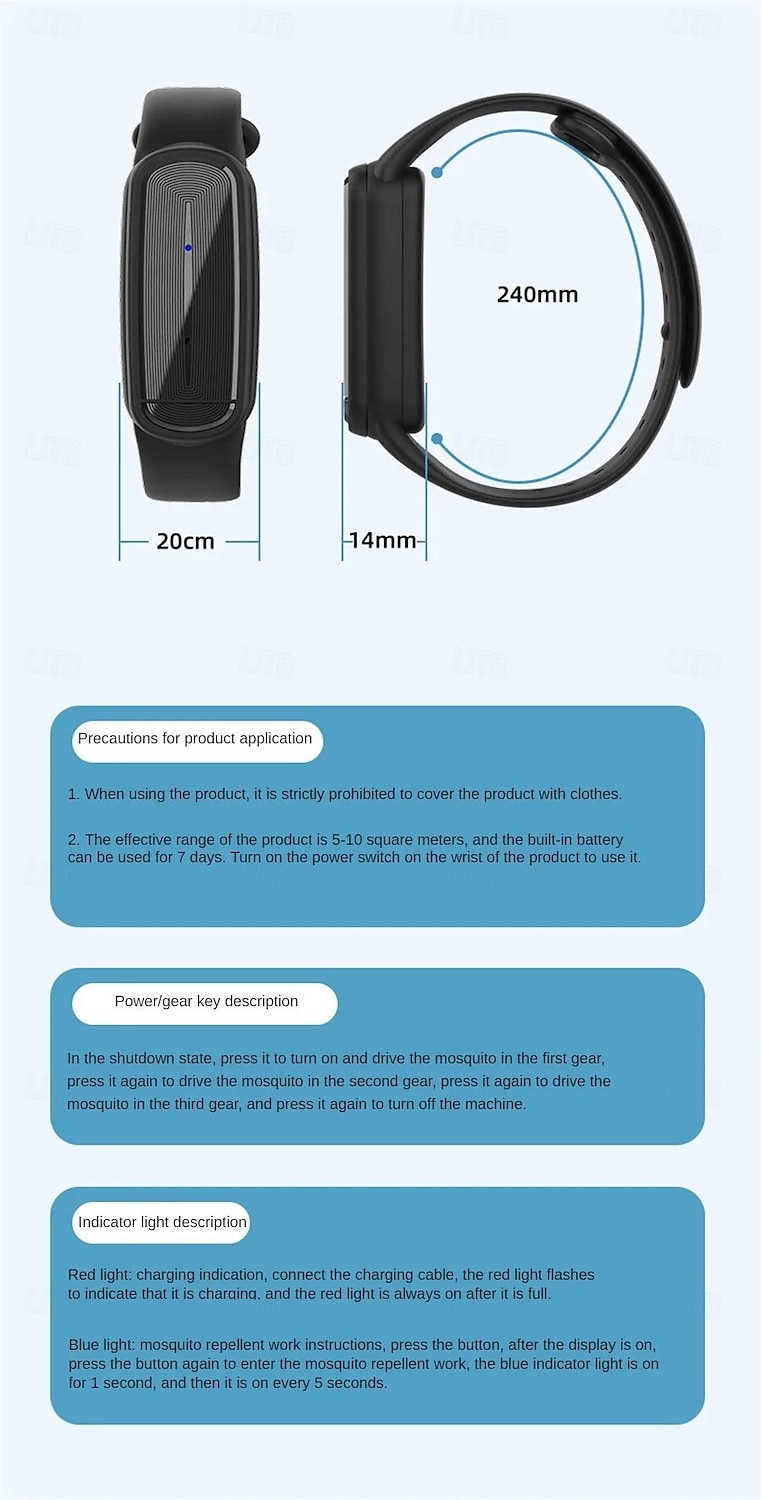 Electronic Mosquito Repellent Bracelet – Ultrasonic Wearable Band Anti-Mosquito Protection 2026 - $12.99 –P15