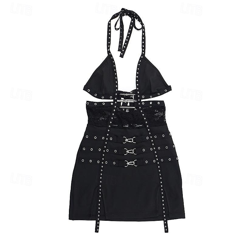 Sexy Y2K Anno 2000 Vestito Ragazza gotica Per donna Halloween Carnevale Mascherata Festa / Sera Vestito del 2025 a $35.99 –P7