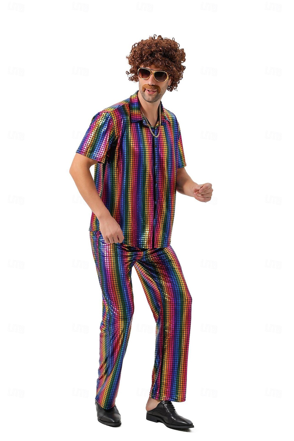Disco Años 80 Pantalones Accesorios Camisas Disco Hombre Disfraz de carnaval Víspera de Todos los Santos Carnaval Mascarada Rendimiento Fiesta Discoteca Adulto Cima Pantalones 2025 - $47.99 –P4