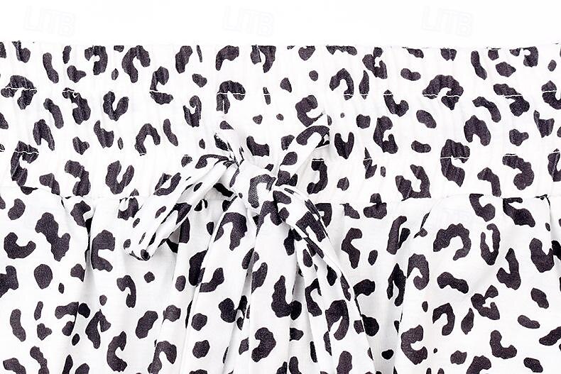 Dámské Kalhoty Běžecké kalhoty Běžné Denní Po kotníky Leopard Šňůrky Boční kapsy Prodyšnost Pohodlné Lehce elastické Jdeme ven Víkend Bílá Hnědá Trávová zelená Šedá Jaro léto Běžný 2025 - $18.99 –P7