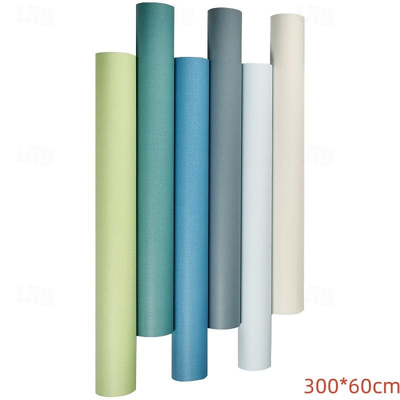 300 * 60cm Self Adhesive Wallpaper Bedroom Waterproof And Moisture-Proof Solid Color Refurbished Sticker White Background Wall Decoration Wallpaper 2026 - $20.99 –P5