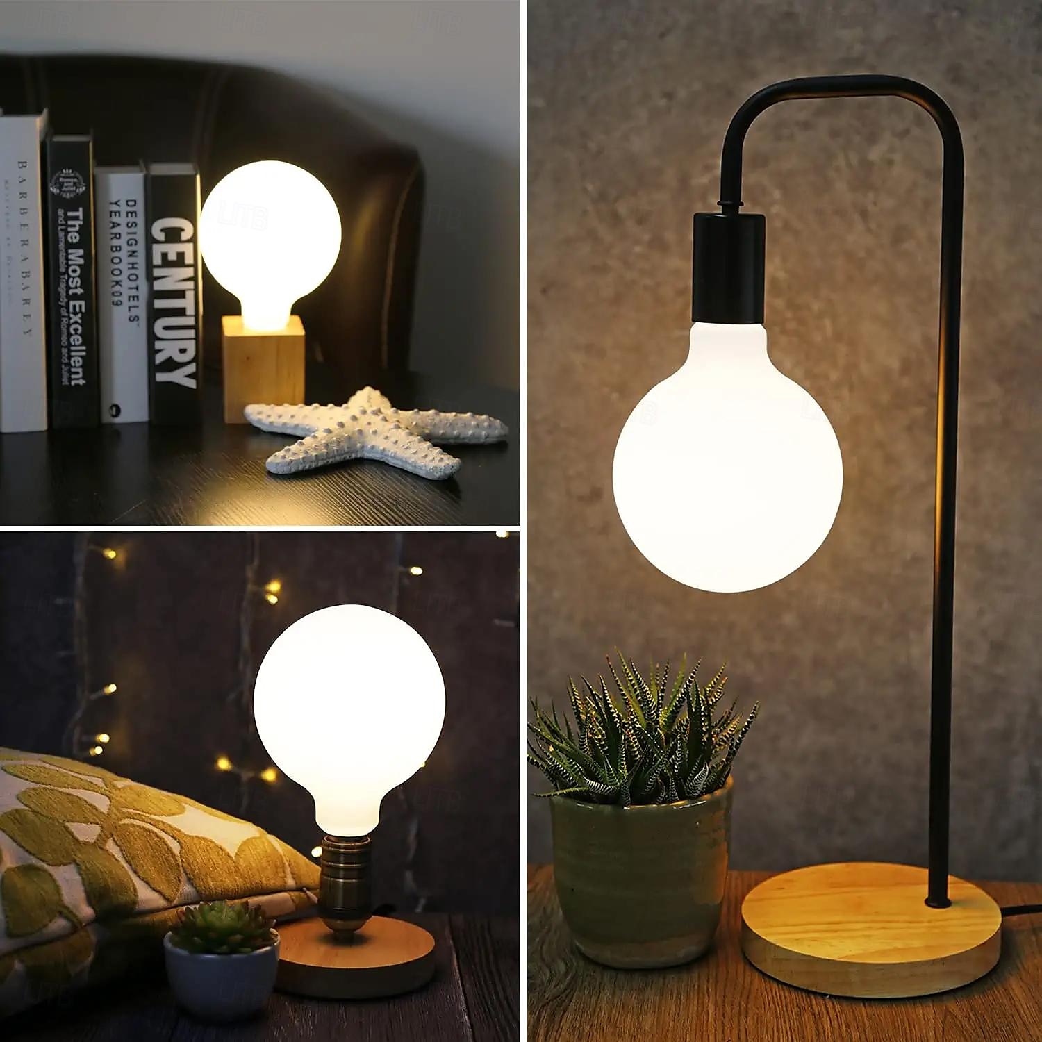 2pcs Globe LED Edison Bulb G80 7W  G95 9W G125 10W  E26/E27 Base Opalescent Glass Facing Very Suitable for Dresser Vanity Mirror Floor Lamp AC85-265V 2025 - $17.49 –P7
