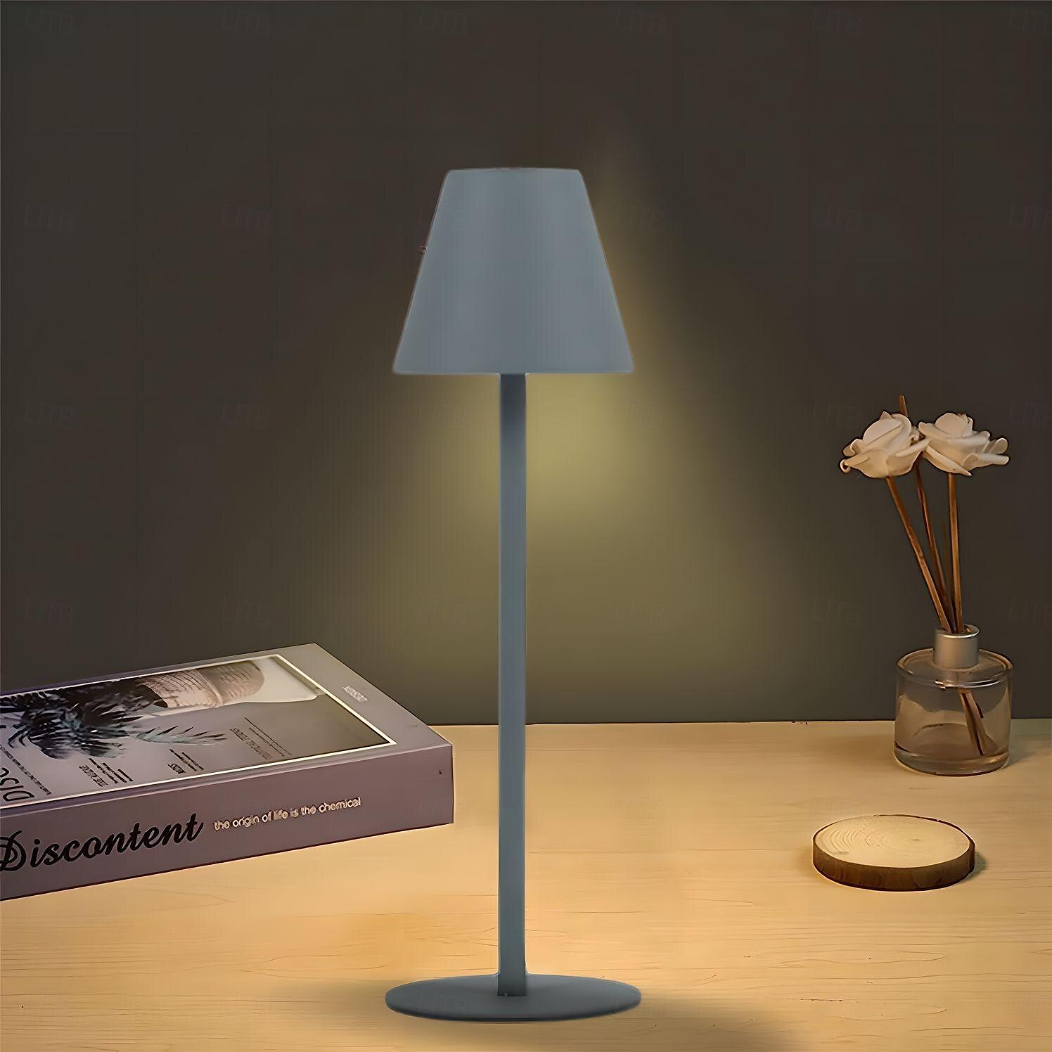 moderni led johdoton pöytävalaisin retro kahvila tunnelma lamppu pöytälamppu kosketusnäyttö himmentävä usb latauspalkki pöytälamppu 2025 - $42.99 –P6