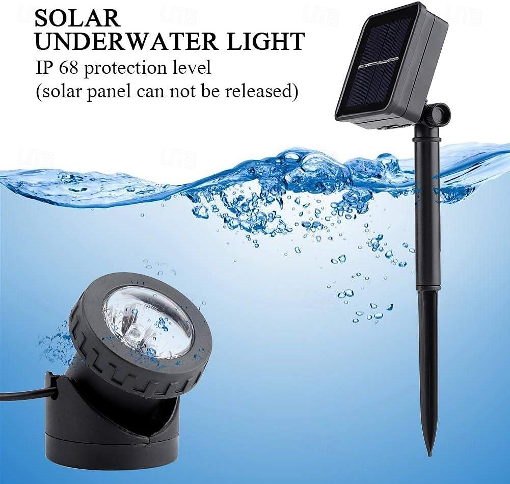 Solar LED Pond Spotlights Submersible Pond Pool Lights with 3 Lamps 18 LEDs Landscape Spotlight Underwater Lights IP68 Waterproof Solar Garden Lights for Pond Garden Fountain Outdoor Lawn Decoration 2026 - $39.99 –P5