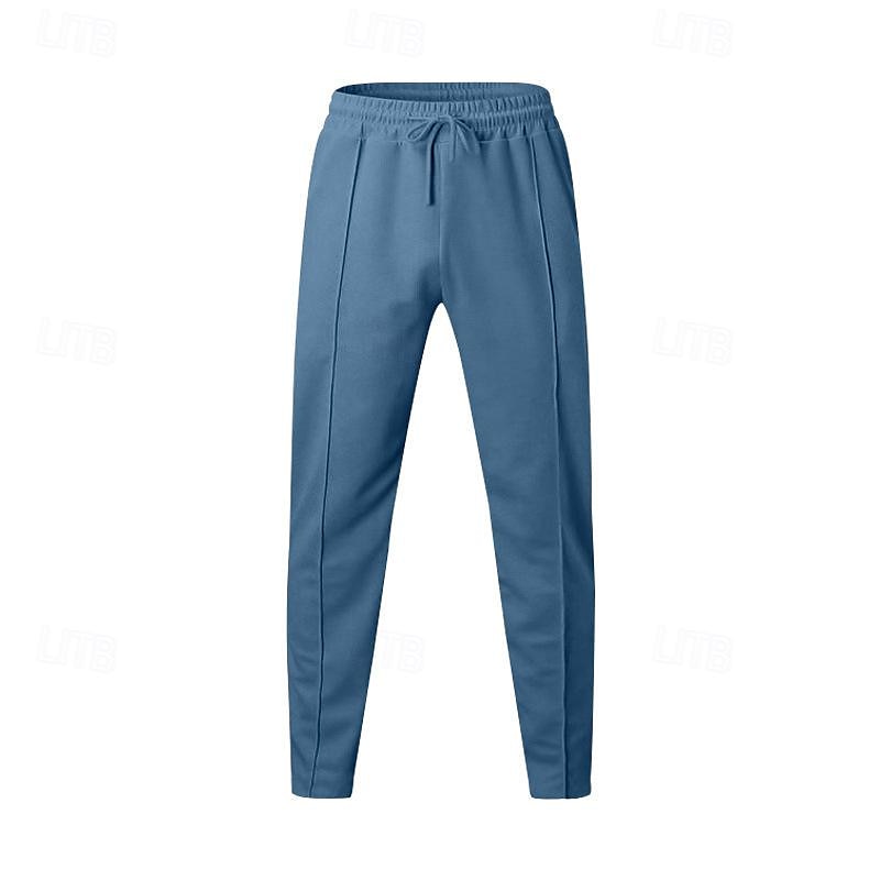 Per uomo Pantaloni della tuta Pantaloni A cordoncino Vita elastica Gamba dritta Liscio Comfort Sportivo Giornaliero Di tendenza Informale Verde militare Nero Media elasticità del 2026 a $21.99 –P19