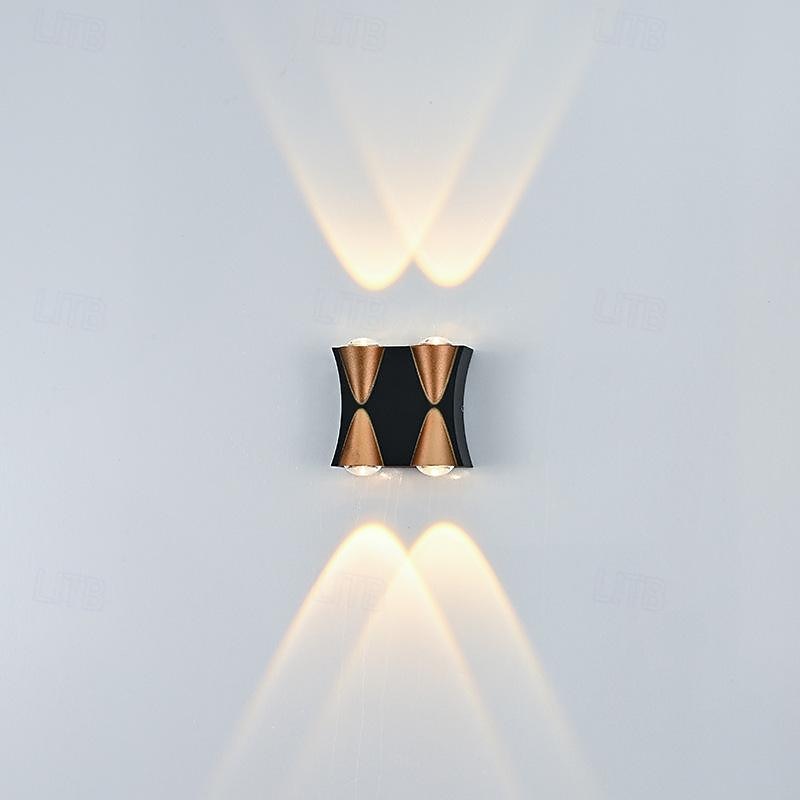 lampada da parete a led 2/3/4/5 teste esterno impermeabile in vetro alluminio 90 cm moderno creativo luce bianca calda corridoio balcone ip65 85-265 v del 2026 a $46.99 –P6