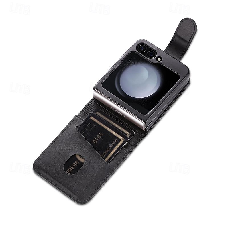 puhelin Etui Käyttötarkoitus Samsung Galaxy Z-kääntö 7 Z Flip 6 Z Flip 5 Z Flip 4 Z Flip 3 Läppäkotelo Koko vartalon suoja Korttipaikka Iskunkestävä Retro PC PU-nahka 2025 - $15.99 –P12