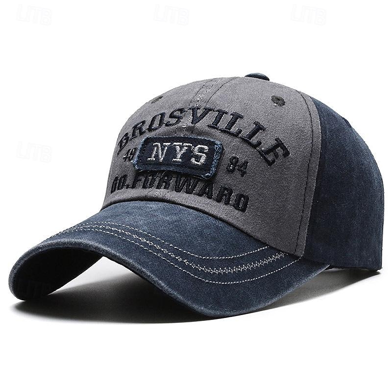 Per uomo Cappellino da baseball Cappello da sole Cappello da camionista Nero Blu Misto poliestere / cotone Con ricami Vintage Di tendenza Informale Strada Giornaliero Alfabetico Regolabile Crema del 2025 a $11.49 –P1