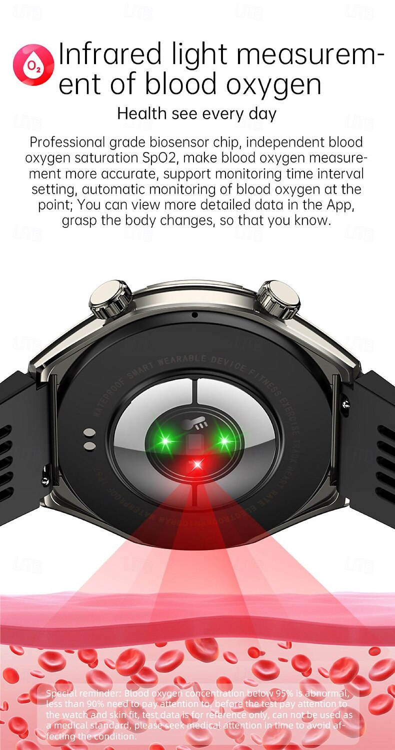 696 FD02 Smart Watch 1.46 inch Smartwatch Fitness Running Watch Bluetooth ECG+PPG Pedometer Call Reminder Compatible with Android iOS Women Men Hands-Free Calls Message Reminder IP 67 50mm Watch Case 2025 - $89.99 –P19